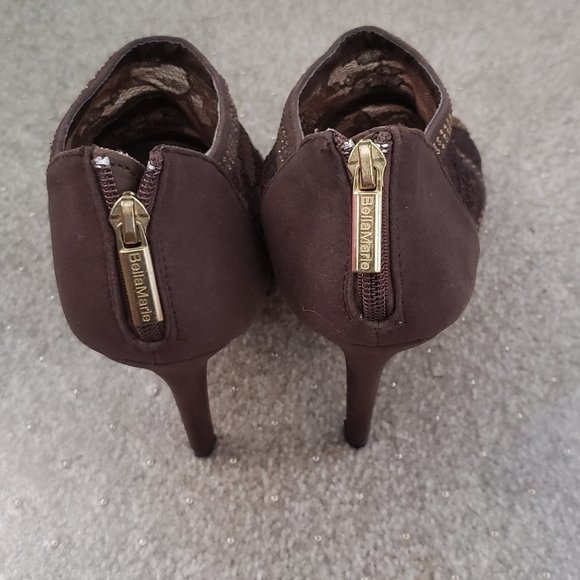 Bella Marie Brown lace heels - Picture 9 of 12